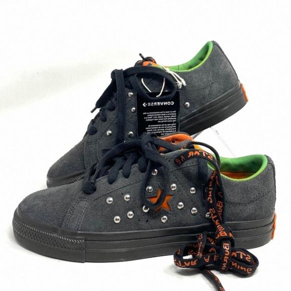 Converse One Star A Burning Star Black Sneakers Suede A01763C Size Women's Low